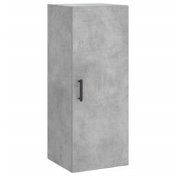 Berkfield Home Wall Mounted Cabinet Concrete Grey 34.5x34x90 cm - thumbnail 2
