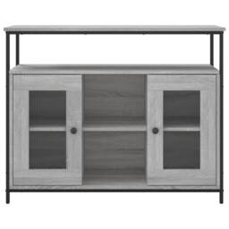 Berkfield Home Sideboard Grey Sonoma 100x35x80 cm Engineered Wood - Size: 100 x 35 x 80 cm - thumbnail 6