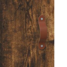 Berkfield Home Wall Cabinet Smoked Oak 60x31x60 cm Engineered Wood in Brown - Size: 60 x 31 x 60 cm - thumbnail 9