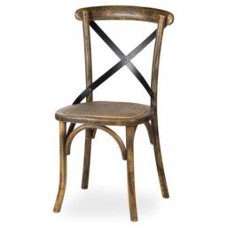 Hill Interiors Cross Oak Dining Chair in Brown