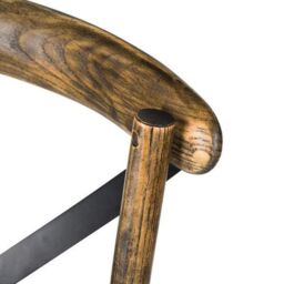 Hill Interiors Cross Oak Dining Chair in Brown - thumbnail 3