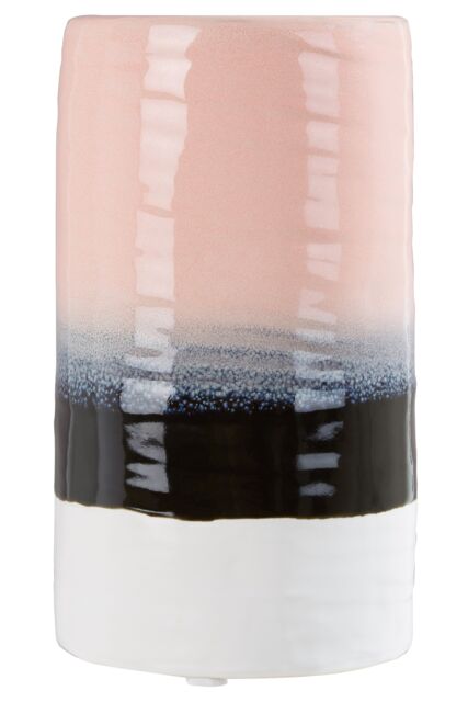 Orsina Portable Small Grey Vase, Versatile Flower Vase, Glazed Finish Stoneware, Ceramic Pottery Vase in Pink - image 1