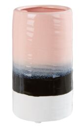 Orsina Portable Small Grey Vase, Versatile Flower Vase, Glazed Finish Stoneware, Ceramic Pottery Vase in Pink - thumbnail 3