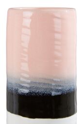 Orsina Portable Small Grey Vase, Versatile Flower Vase, Glazed Finish Stoneware, Ceramic Pottery Vase in Pink - thumbnail 4
