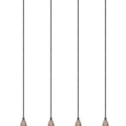 Wyld and Coco 4-Light Brass Iron Pendant Lamp Industrial Dining Room Lighting in Bronze - thumbnail 2