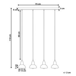 Wyld and Coco 4-Light Brass Iron Pendant Lamp Industrial Dining Room Lighting in Bronze - thumbnail 3