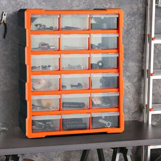 EONLION 18 MULTI STORAGE DRAWER CABINET UNIT GARAGE in Orange - Size: 1000mm × 2000mm - image 1