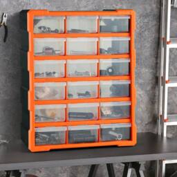 EONLION 18 MULTI STORAGE DRAWER CABINET UNIT GARAGE in Orange - Size: 1000mm × 2000mm - thumbnail 1