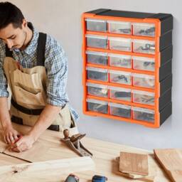 EONLION 18 MULTI STORAGE DRAWER CABINET UNIT GARAGE in Orange - Size: 1000mm × 2000mm - thumbnail 3