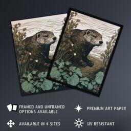 "Artery8 Otters Landing By George Sinclair Vintage Botanical Earthy Aesthetic River Extra Large XL Wall Art Poster Print - Size: W24"" x H32""" - thumbnail 2