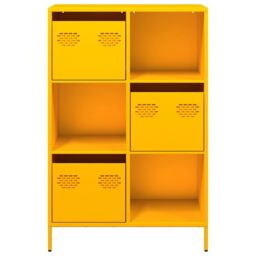 Berkfield Home Highboard Mustard Yellow 68x39x103.5 cm Steel - thumbnail 5