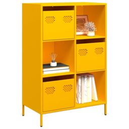 Berkfield Home Highboard Mustard Yellow 68x39x103.5 cm Steel