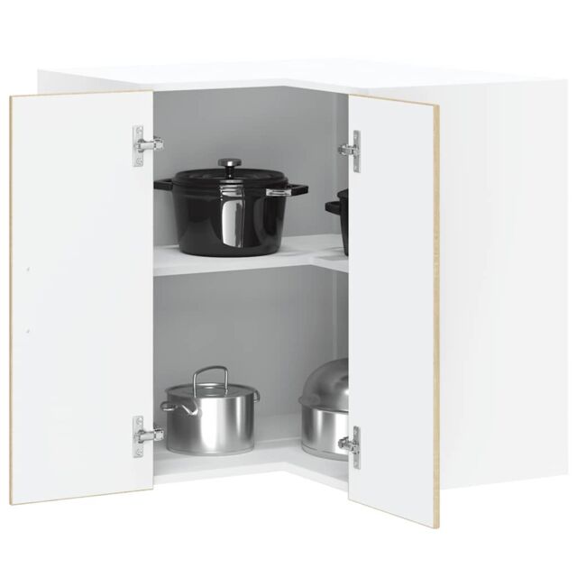 "Berkfield Home Kitchen Wall Corner Cabinet ""Porto"" Sonoma Oak Engineered Wood in Brown" - image 1