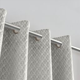 Luxury Living Temple Velvet Ring Top Blackout Curtains in Silver - Size: 168 cm width x 229 cm drop - thumbnail 5