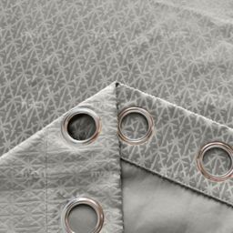 Luxury Living Temple Velvet Ring Top Blackout Curtains in Silver - Size: 168 cm width x 229 cm drop - thumbnail 3