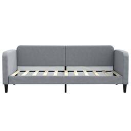 Berkfield Home Daybed with Mattress Light Grey 90x190 cm Fabric - thumbnail 4