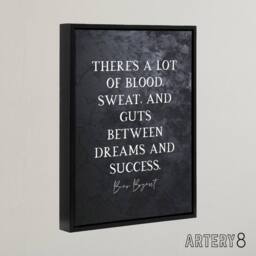 "Artery8 Slate Quote Bear Bryant Blood Sweat Framed Canvas Wall Art Print in Grey - Size: W24"" x H32""" - thumbnail 2