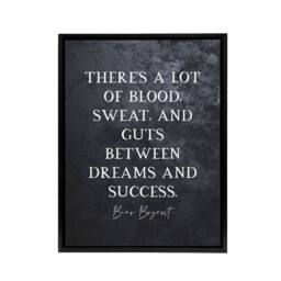 "Artery8 Slate Quote Bear Bryant Blood Sweat Framed Canvas Wall Art Print in Grey - Size: W24"" x H32""" - thumbnail 1