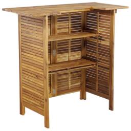 Berkfield Home 5 Piece Garden Bar Set Solid Wood Acacia in Brown - thumbnail 5