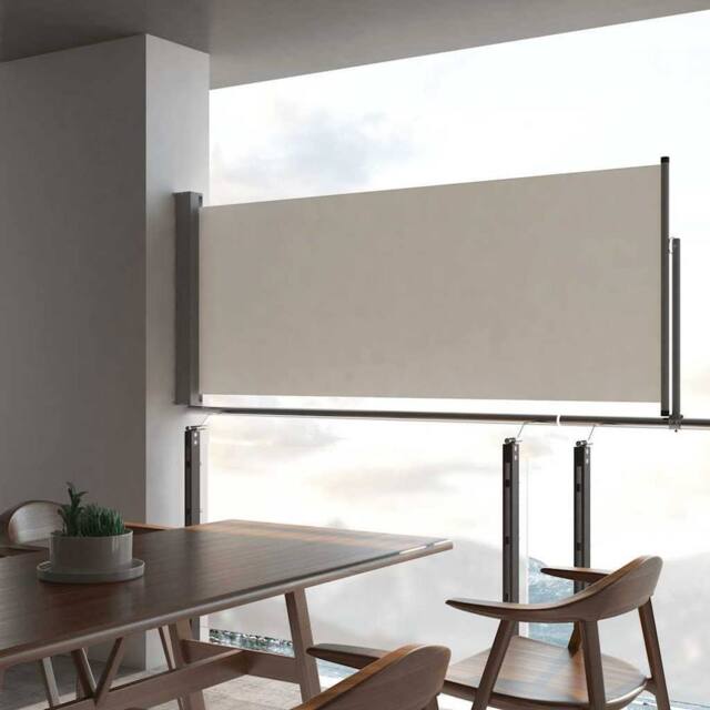 Berkfield Home Patio Retractable Side Awning 100 x 300 cm Cream in Beige - image 1