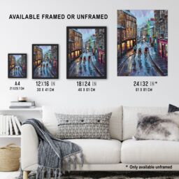 "Artery8 Cyclists Tour De Yorkshire Race Modern Painting Wall Art Print - Size: W24"" x H32""" - thumbnail 3