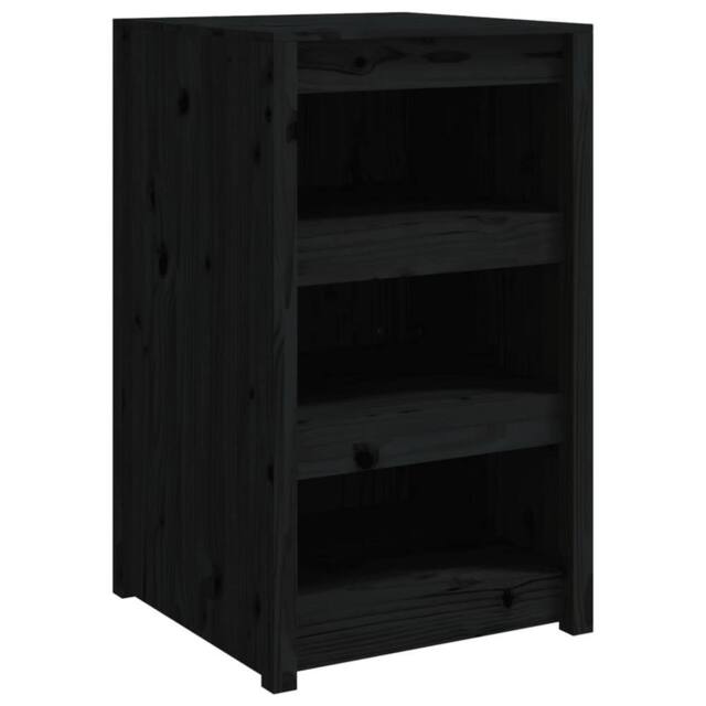 Berkfield Home Outdoor Kitchen Cabinet Black 55x55x92 cm Solid Wood Pine - Size: 55 x 55 x 92 cm - image 1