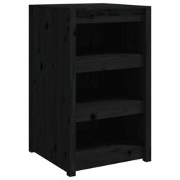 Berkfield Home Outdoor Kitchen Cabinet Black 55x55x92 cm Solid Wood Pine - Size: 55 x 55 x 92 cm