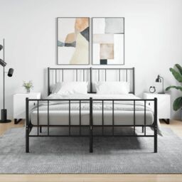 Berkfield Home Bedside Cabinets 2 pcs White 40x40x50 cm Engineered Wood - Size: 40 x 40 x 50 cm - thumbnail 1