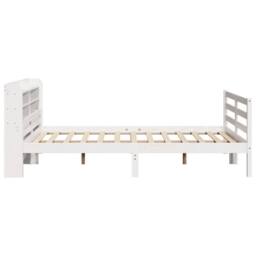 Berkfield Home Bed Frame with Headboard without Mattress White 135x190 cm Double - thumbnail 7
