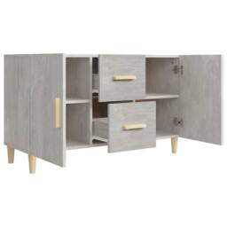 Berkfield Home Sideboard Concrete Grey 100x36x60 cm Engineered Wood - Size: 100 x 36 x 60 cm - thumbnail 5
