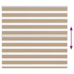 Berkfield Home Elegant Zebra Blind Sand Brown 160x100 cm Fabric Width 155.9 cm P - thumbnail 5