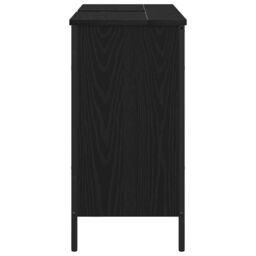 Berkfield Home Bathroom Sink Cabinet Black Oak 80x30x60 cm Engineered Wood - Size: 80 x 30 x 60 cm - thumbnail 7