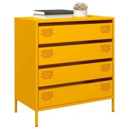 Berkfield Home Sideboard¬†Mustard Yellow 68x39x73.5 cm Cold-rolled Steel in Mustard - thumbnail 2