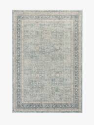 Gooch Luxury Rugs Heritage Tabriz Rug in Blue - Size: 200 cm x 100 cm