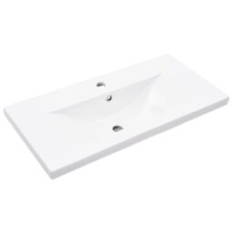 Berkfield Home Bathroom Sink Cabinet with Built-in Basin Concrete Grey - thumbnail 5