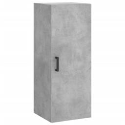 Berkfield Home Wall Mounted Cabinet Concrete Grey 34.5x34x90 cm - thumbnail 1