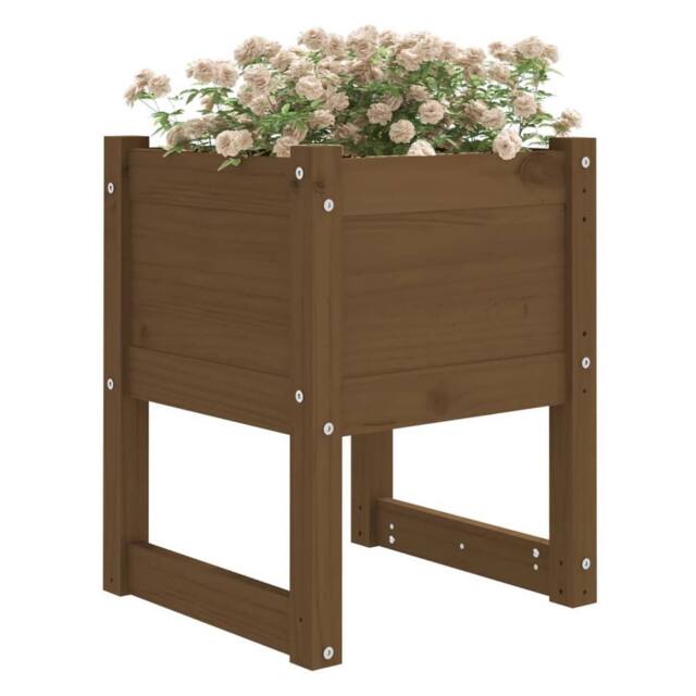 Berkfield Home Planter Honey Brown 40x40x52.5 cm Solid Wood Pine - image 1