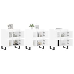 Berkfield Home Sideboards 3 pcs High Gloss White Engineered Wood - thumbnail 3