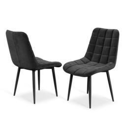 More4Homes Juno Calcutta Gold Ceramic Dining Table & 8 Nova Velvet Chairs in Black - thumbnail 7