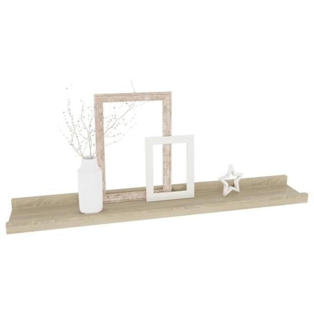 Berkfield Home Decorative Wall Shelves 2 pcs Sonoma Oak 60x9x3 cm in Light Tan - Size: 60 x 9 x 3 cm - image 1