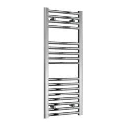 Bathroom Kingdom Diva Chrome Straight Heated Towel Rail 1000x400 in Silver