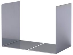 Durable Premium Heavy Duty Large Metal Shelf Bookends - 2 Pack - Silver
