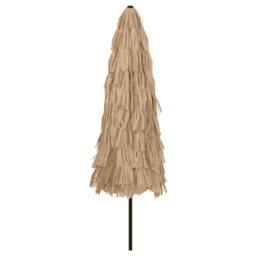Berkfield Home Garden Parasol with Steel Pole Brown 324x324x247 cm - Size: 324 x 324 x 247 cm - thumbnail 6