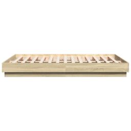 Berkfield Home Bed Frame without Mattress Sonoma Oak 160x200 cm in Brown - thumbnail 5