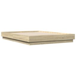 Berkfield Home Bed Frame without Mattress Sonoma Oak 160x200 cm in Brown - thumbnail 6