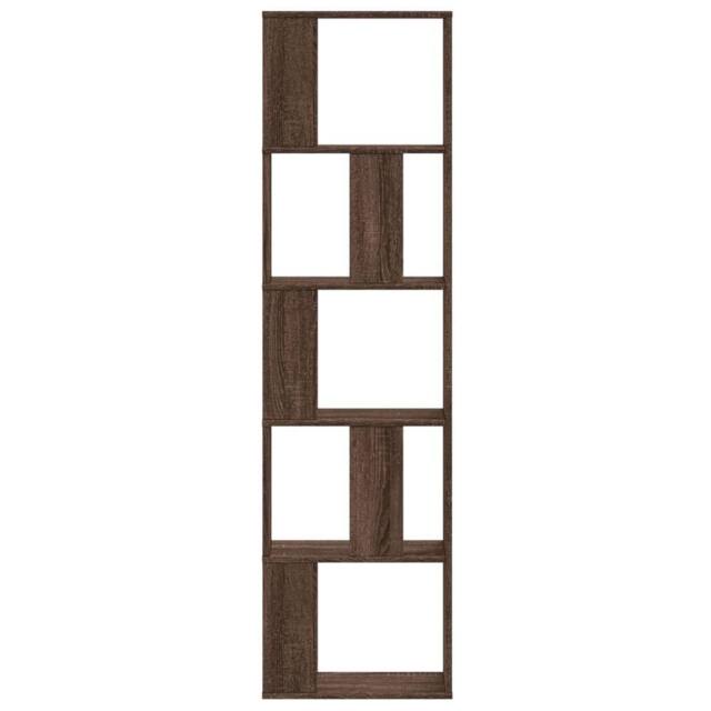 Berkfield Home Decorative Bookcase 5-Tier Brown Oak 45x23.5x162.5 cm Engineered Wood - image 1