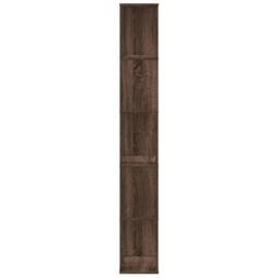 Berkfield Home Decorative Bookcase 5-Tier Brown Oak 45x23.5x162.5 cm Engineered Wood - thumbnail 4