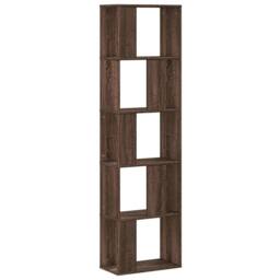 Berkfield Home Decorative Bookcase 5-Tier Brown Oak 45x23.5x162.5 cm Engineered Wood - thumbnail 3