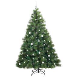 Berkfield Home Artificial Christmas Tree with 300 LEDs Green 240 cm PE & PVC - thumbnail 5