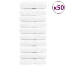 Berkfield Home Premium Guest Towels SOLUND 50pcs White 30x50cm 600gsm